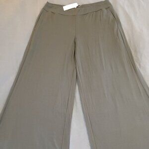 NWT Eileen Fisher Viscose Jersey Wide Leg Oregano Pants Size XL Olive Brown